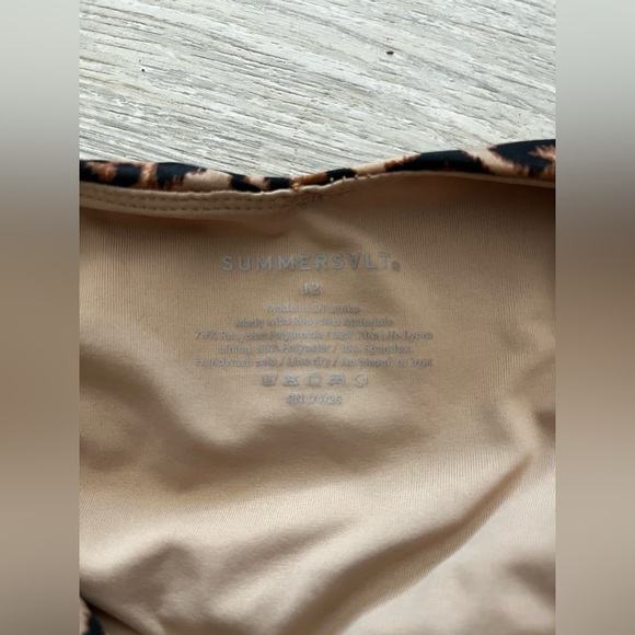 Summersalt Women’s The Marina One Piece Bathing Suit Leopard - Size 12 - Picture 4 of 8